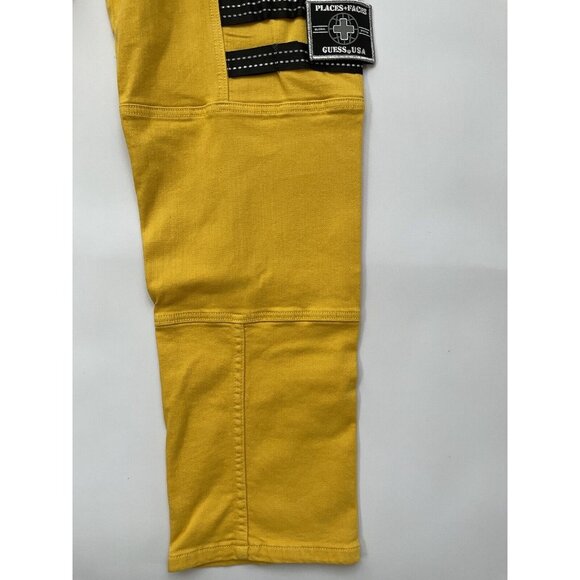 Guess Men’s Places+Faces Cargo Jeans Relaxed Fit Comfort Stretch Yellow Size 30 - Picture 5 of 12